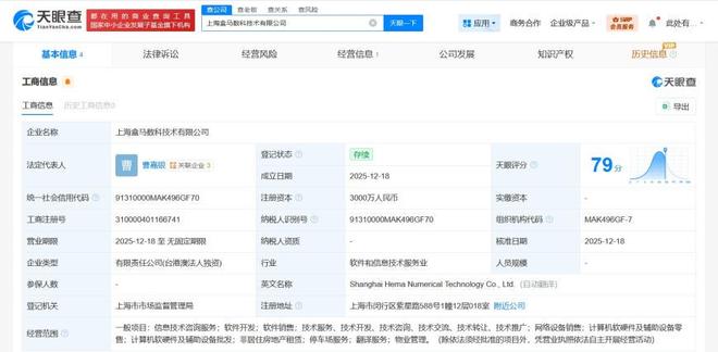 盒馬在上海成立數科技術公司，3000萬加碼軟硬件研發